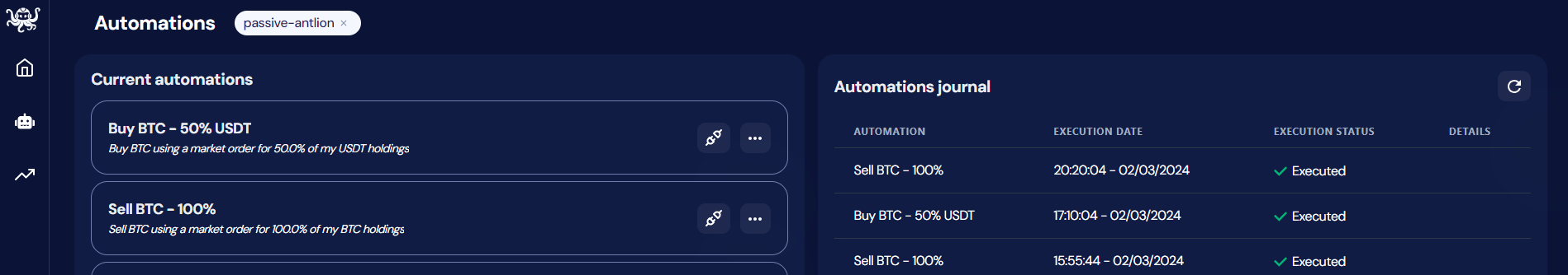 octobot automation
history
