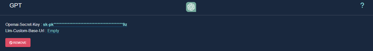 octobot chatgpt configuration openai key and custom base url