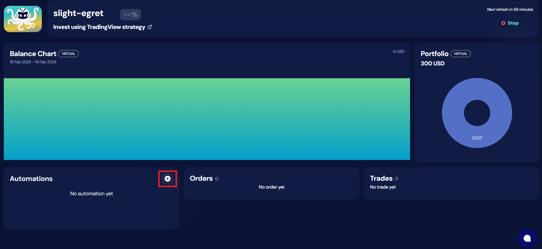 octobot create tradingview bot initial bot highlighted create
button