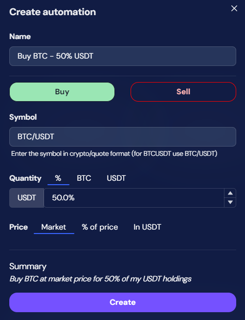 octobot TradingView market buy btc
automation