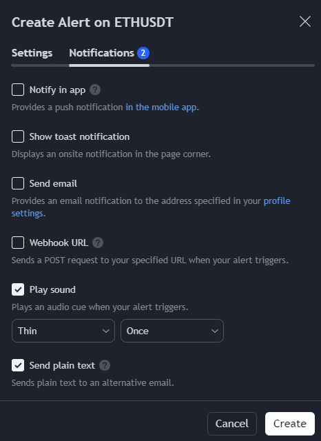 tradingview notification
configuration