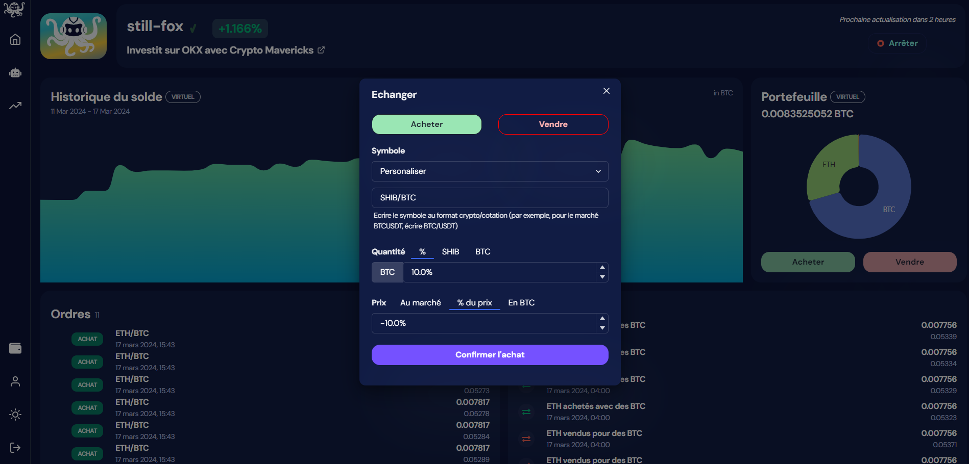 Acheter et vendre des cryptomonnaies directement depuis votre
OctoBot