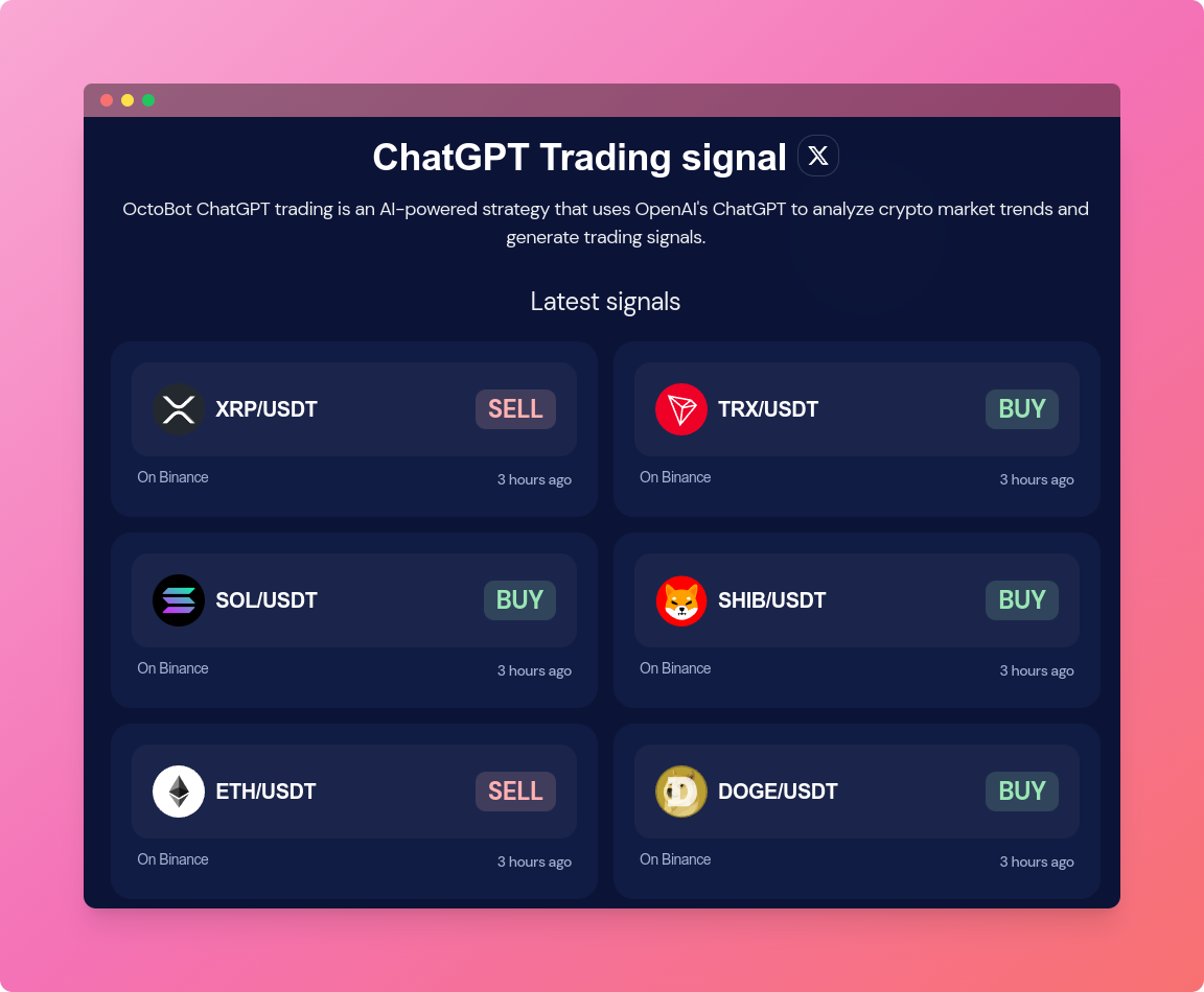 ChatGPT trading signals