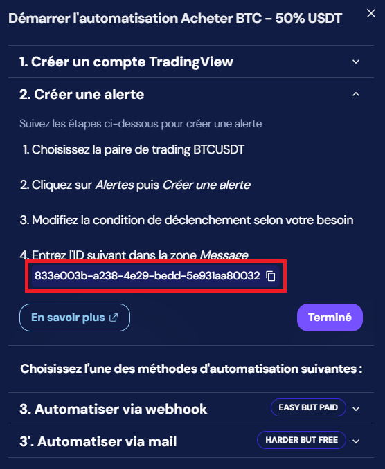 octobot automatisation
identifiant