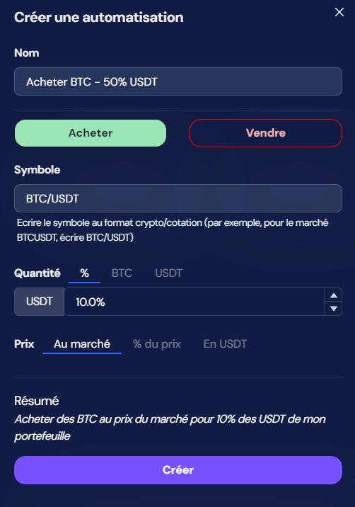 octobot simple automatisation creer acheter
btc