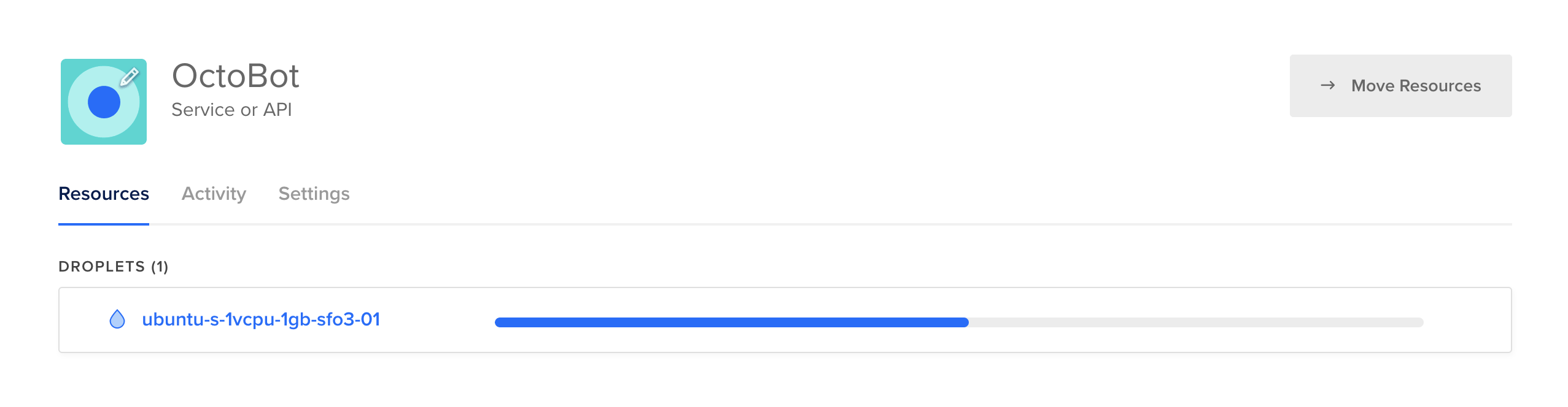 Attente du démarrage du Droplet de DigitalOcean